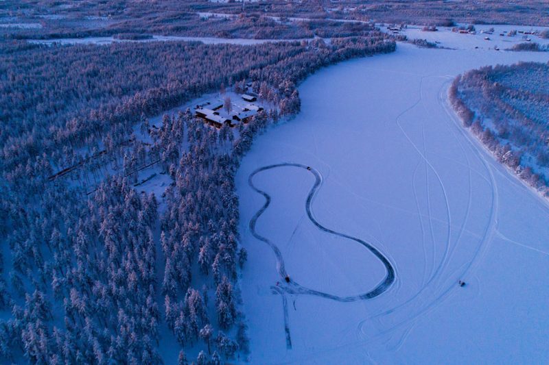 Kleine lodge in Zweeds Lapland