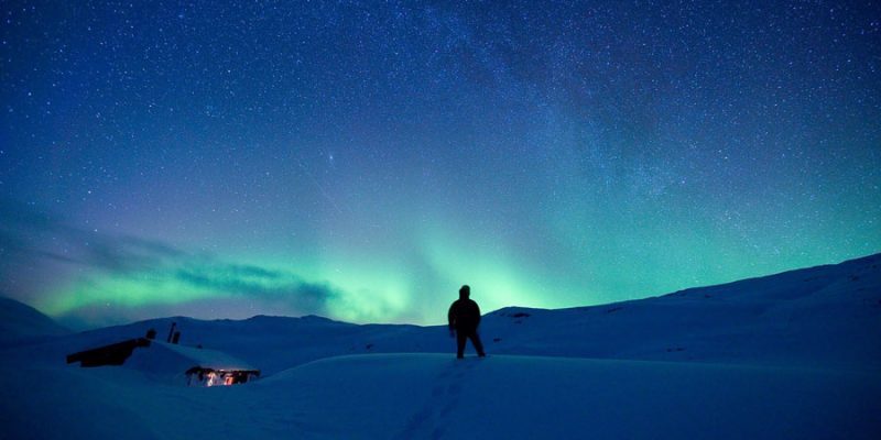 Noorderlicht in de prachtige natuur van Lapland