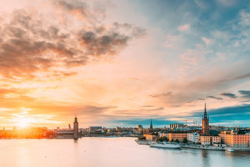 Zonsondergang in Stockholm