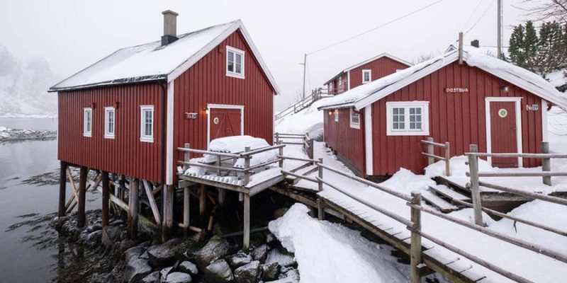 Svinoy Rorbuer winter Noorwegen