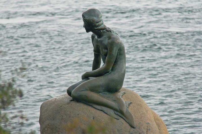 De kleine zeemeermin in Kopenhagen Denemarken met Nordic