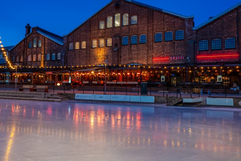Een van de vele restaurants in Trondheim, Noorwegen.