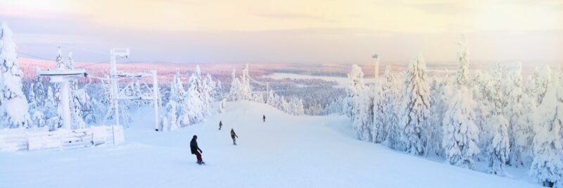 Wintersport in Fins Lapland in Levi met Nordic