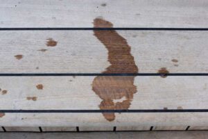 Footprint in sauna