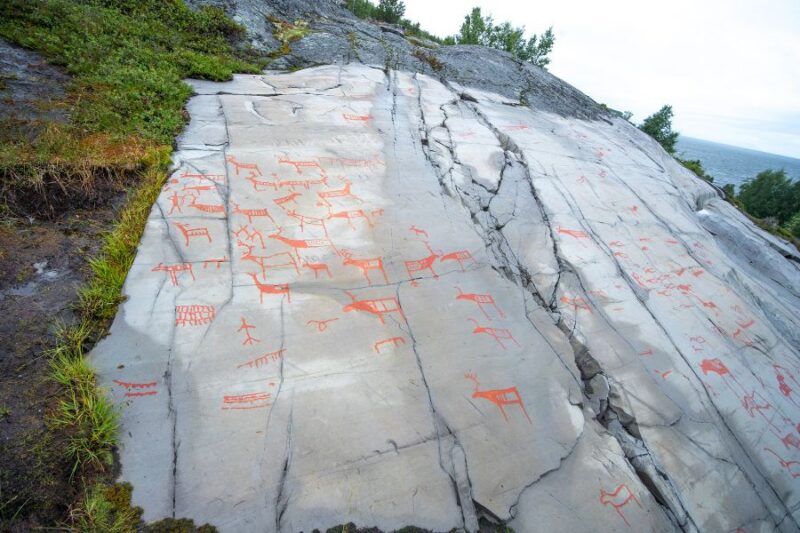 Rotstekeningen in alta in Noord-Noorwegen
