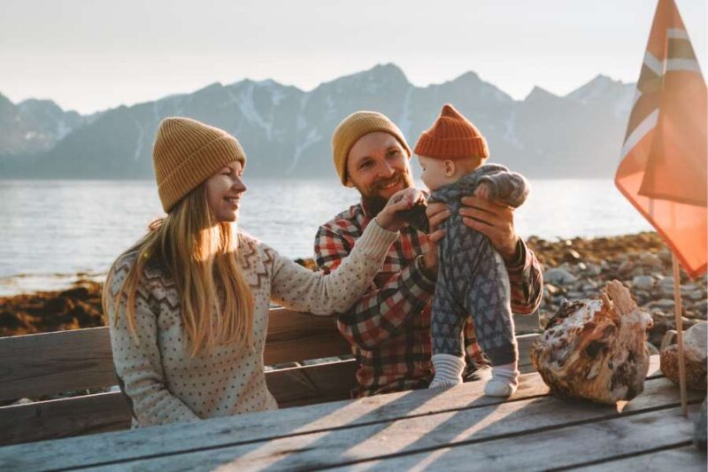 met het gezin in zuid-noorwegen met nordic