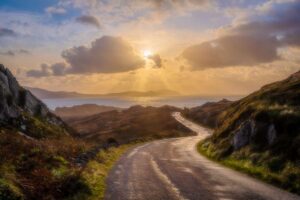 zonsondergang landschap ierland