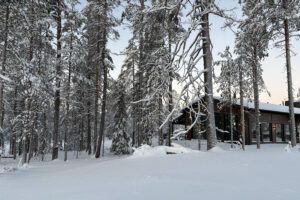 Outside restaurant building Riekko lodge