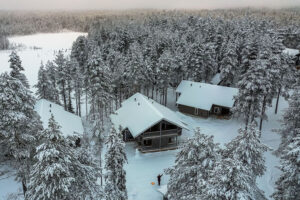 drone view New Arctic villa